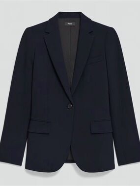 Theory Etiennette B Staple Blazer – Modern Crepe 2 – Navy – Style N059101R